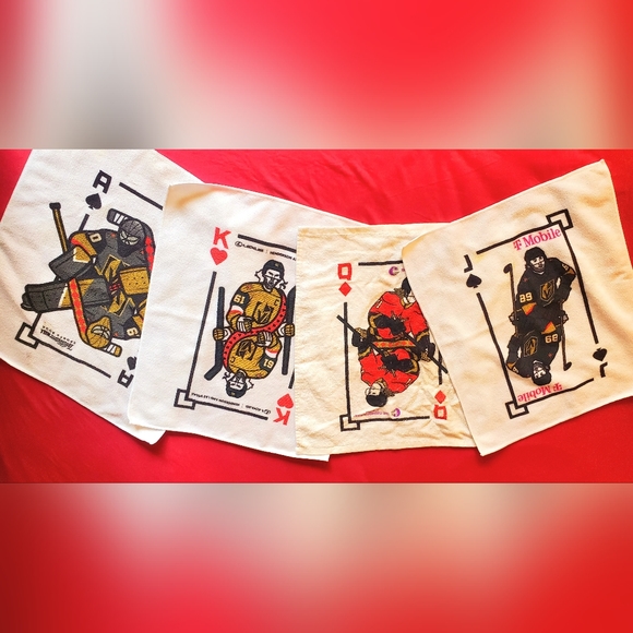 Las vegas Golden knights "playing cards" (4) towel set - Picture 2 of 5